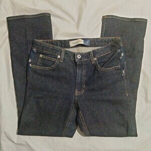 Gap Women’s BootCut Jeans Blue floral pattern #1166 Size 28 x 26